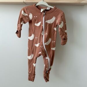 Parade Organic 2-Way Zip Romper - Chickens